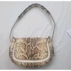 Michael Kors Jolene Small Saddle  Leather Messenger Bag - Python Desgin